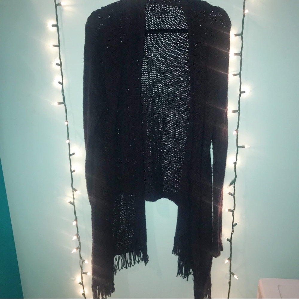 American Eagle Fringe Navy Sweater